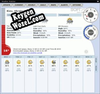 Регистрационный ключ к программе  Weather Watcher Live